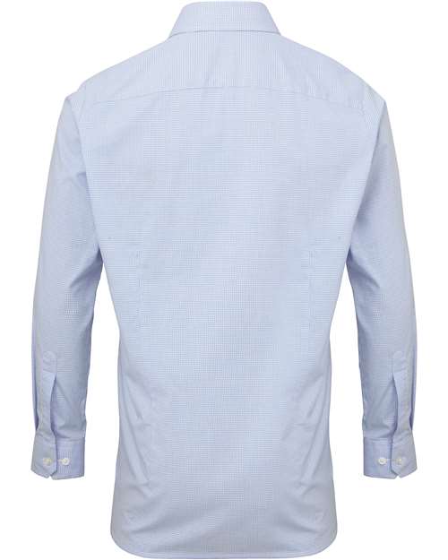 Artisan Collection by Reprime Men's Microcheck Gingham Cotton Shirt RP220