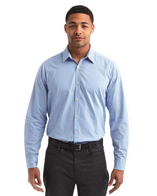 Artisan Collection by Reprime Men's Microcheck Gingham Cotton Shirt RP220
