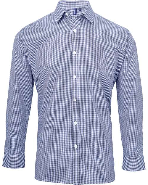 Artisan Collection by Reprime Men's Microcheck Gingham Cotton Shirt RP220