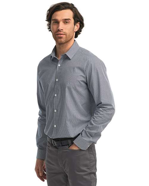 Artisan Collection by Reprime Men's Microcheck Gingham Cotton Shirt RP220