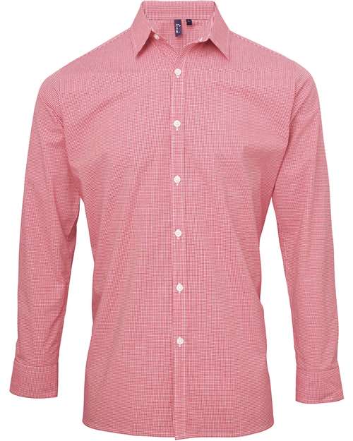 Artisan Collection by Reprime Men's Microcheck Gingham Cotton Shirt RP220