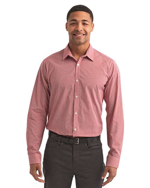 Artisan Collection by Reprime Men's Microcheck Gingham Cotton Shirt RP220