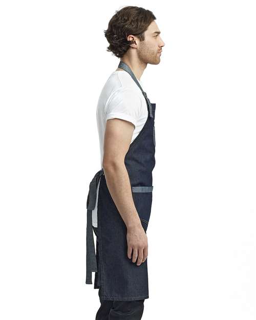 Artisan Collection by Reprime Domain Contrast Denim Bib Apron RP127
