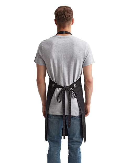 Artisan Collection by Reprime Barley Contrast Stitch Recycled Bib Apron RP121