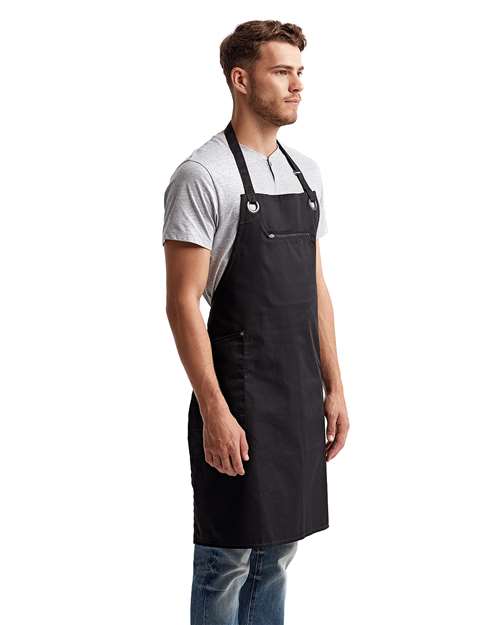 Artisan Collection by Reprime Barley Contrast Stitch Recycled Bib Apron RP121