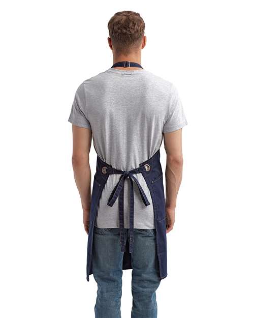 Artisan Collection by Reprime Barley Contrast Stitch Recycled Bib Apron RP121