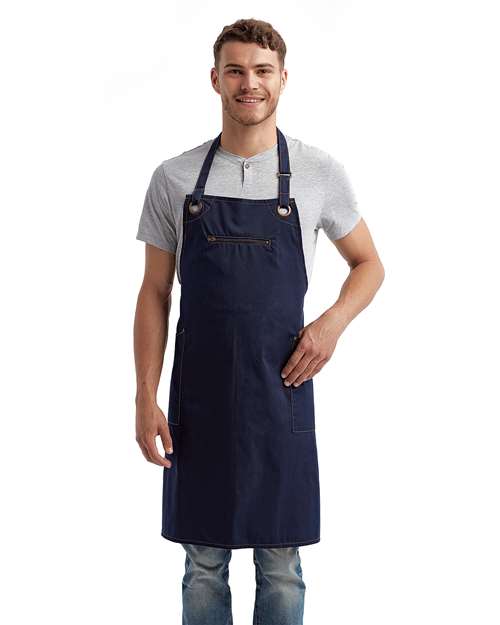 Artisan Collection by Reprime Barley Contrast Stitch Recycled Bib Apron RP121