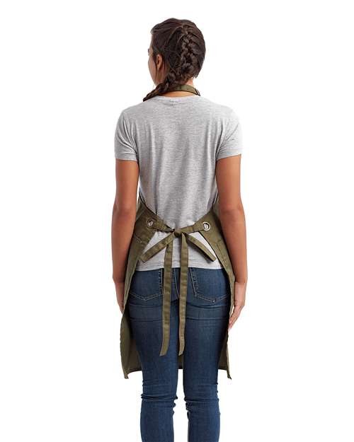 Artisan Collection by Reprime Barley Contrast Stitch Recycled Bib Apron RP121