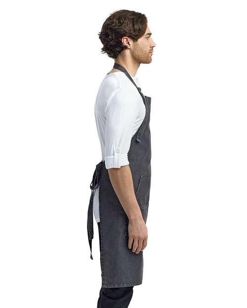 Artisan Collection by Reprime Jeans Stitch Denim Bib Apron RP126