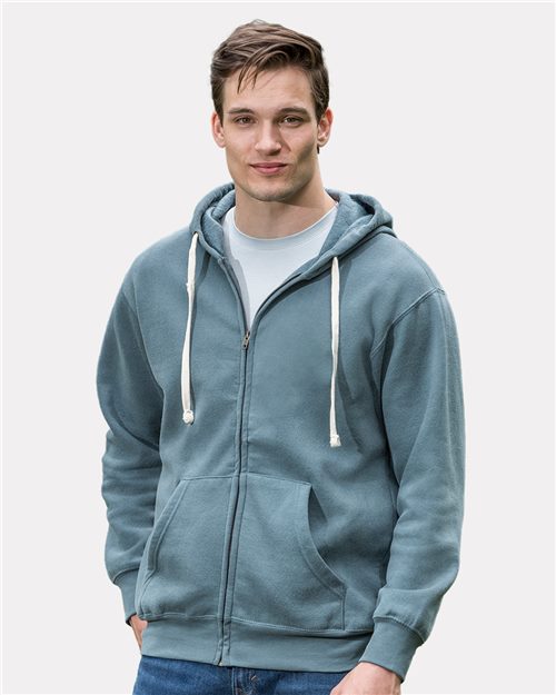 MV Sport Unisex Vintage Fleece Full-Zip Hooded Sweatshirt 22132