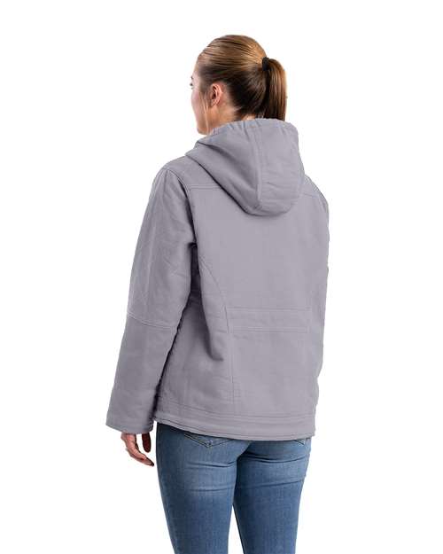 Berne Apparel Women's Sherpa-Lined Twill Hooded Jacket WHJ48