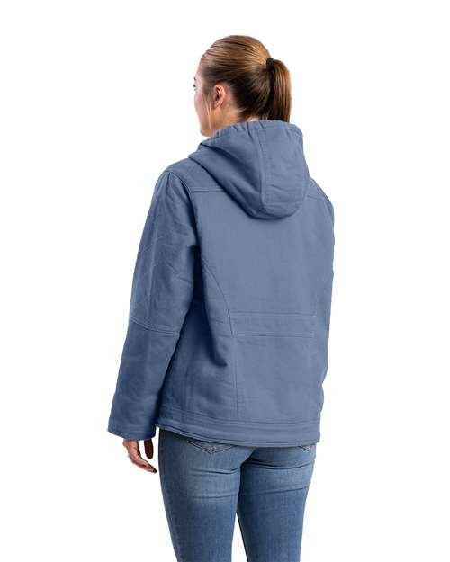 Berne Apparel Women's Sherpa-Lined Twill Hooded Jacket WHJ48