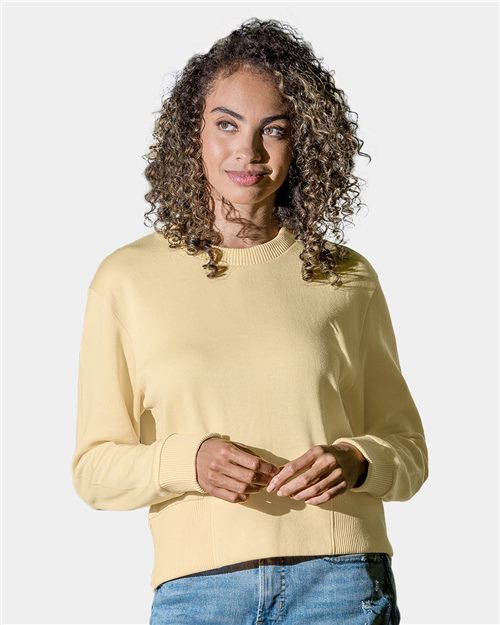 MV Sport Women's Romi Cloud Fleece Crop Crewneck Sweatshirt W22106