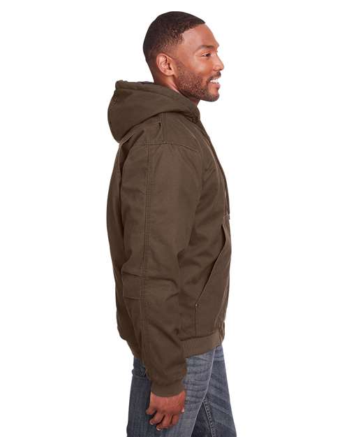 Berne Apparel Men's Heartland Washed Cotton Duck Hooded Jacket HJ375