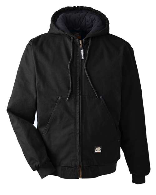 Berne Apparel Men's Heartland Washed Cotton Duck Hooded Jacket HJ375
