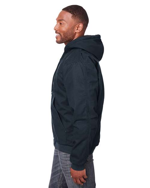 Berne Apparel Men's Heartland Washed Cotton Duck Hooded Jacket HJ375