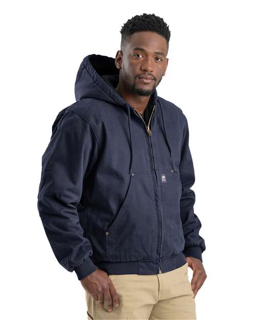 Berne Apparel Men's Heartland Washed Cotton Duck Hooded Jacket HJ375