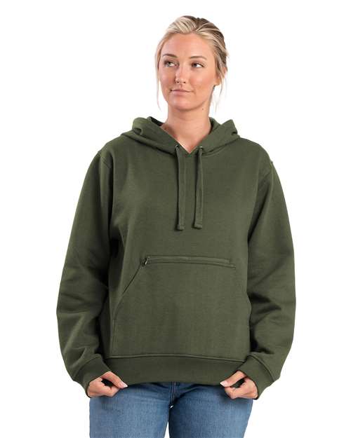 Berne Apparel Women's Heritage Zippered Pocket Hooded Sweatshirt WSP418