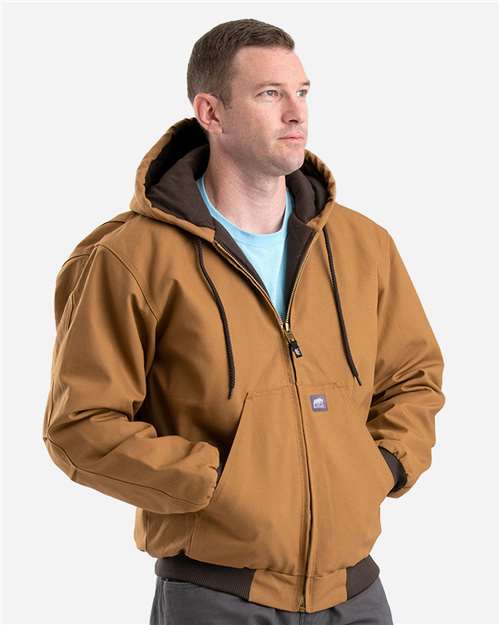 Berne Apparel Men's Tall Highland Washed Cotton Duck Hooded Jacket HJ51T