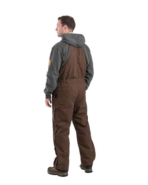 Berne Apparel Men's Heartland Insulated Washed Duck Bib Overall B377