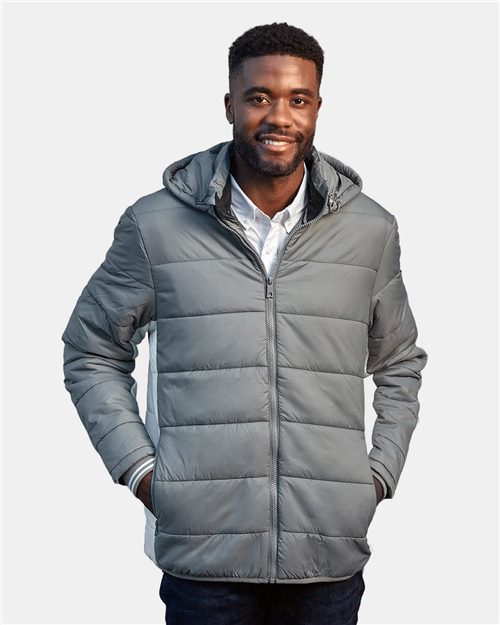 Nautica Men's Nautical Mile Hooded Puffer Jacket N17186
