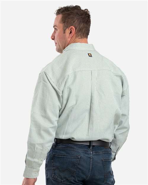 Berne Apparel Men's Flame-Resistant Down Plaid Work Shirt FRSH21