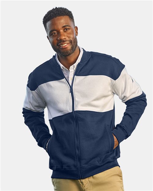 Nautica Unisex Anchor Fleece Colorblocked Bomber Jacket N17928