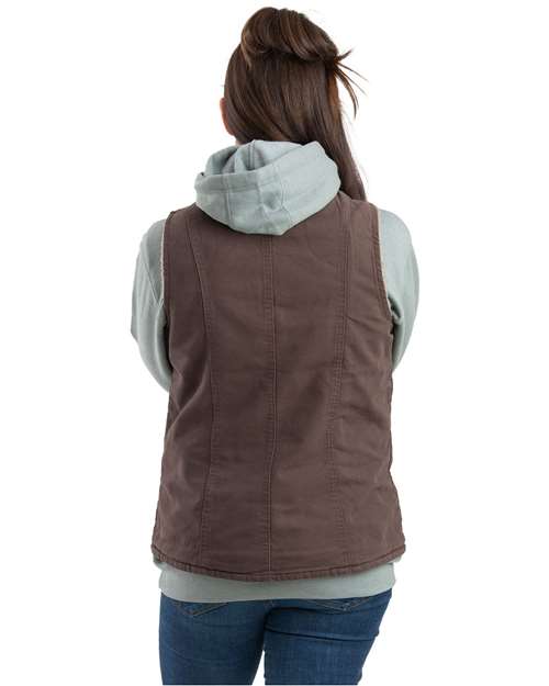 Berne Apparel Women's Sherpa-Lined Softstone Duck Vest WV15