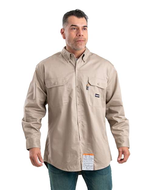 Berne Apparel Men's Flame-Resistant Button-Down Work Shirt FRSH10