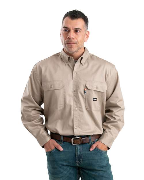 Berne Apparel Men's Flame-Resistant Button-Down Work Shirt FRSH10