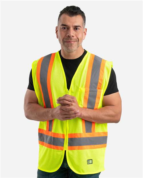Berne Apparel Men's Hi-Vis Class 2 Multi-Color Vest HVV046