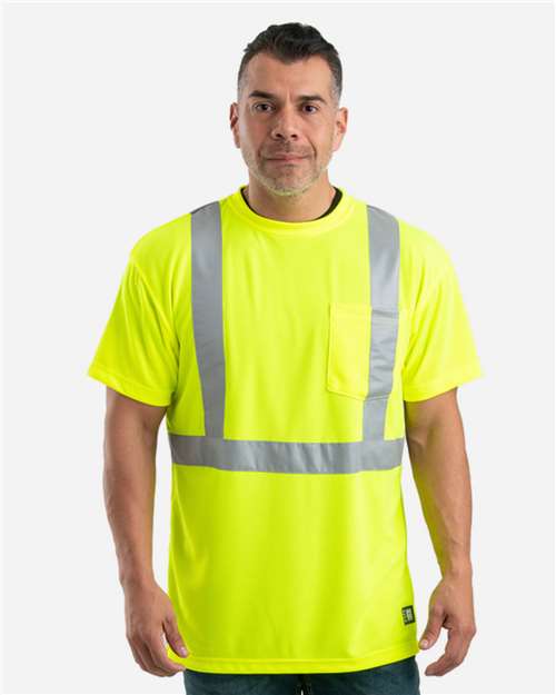 Berne Apparel Men's Tall Hi-Vis Class 2 Performance T-Shirt HVK012T