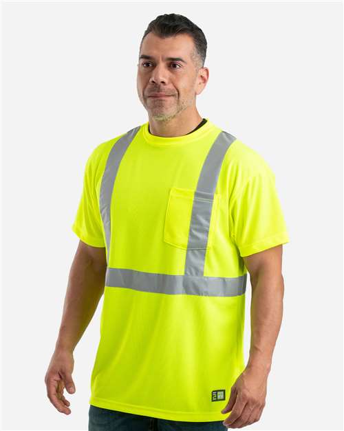 Berne Apparel Men's Tall Hi-Vis Class 2 Performance T-Shirt HVK012T