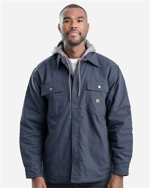 Berne Apparel Men's Throttle Hooded Shirt Jacket SH68