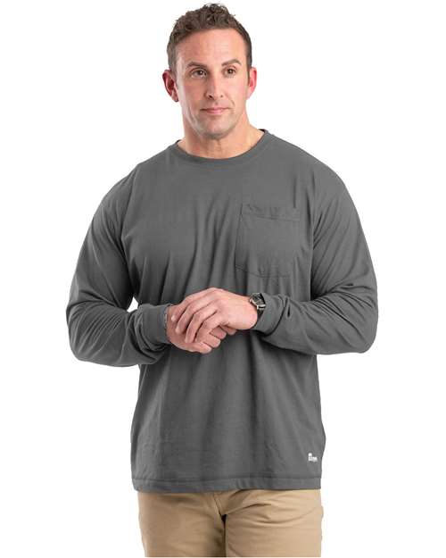 Berne Apparel Men's Tall Performance Long Sleeve Pocket T-Shirt BSM39T