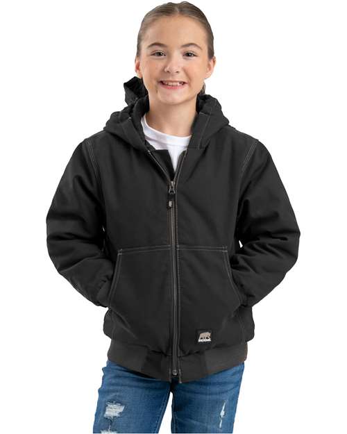 Berne Apparel Youth Highland Softstone Duck Hooded Jacket BHJ61