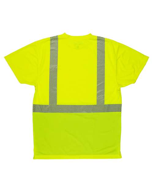 Berne Apparel Men's Hi-Vis Class 2 Color Blocked Pocket T-Shirt HVK017