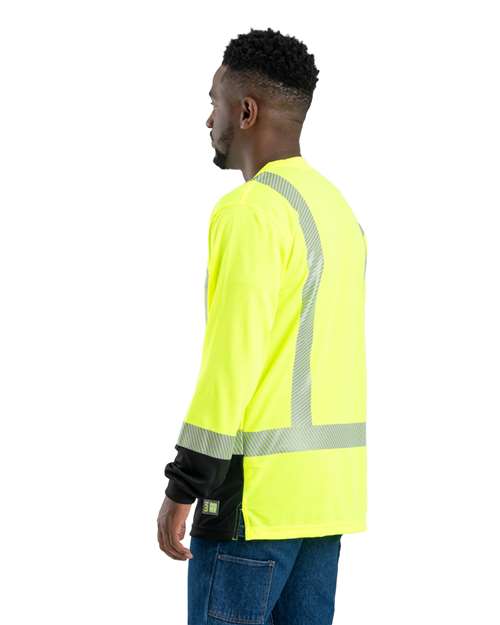 Berne Apparel Men's Hi-Vis Class 3 Color Blocked T-Shirt HVK018