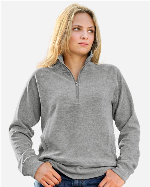 J. America Women's Electric Fleece Quarter-Zip Sweatshirt 8743