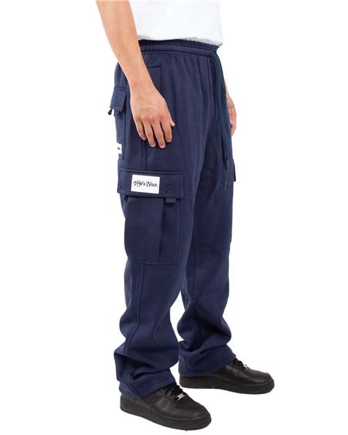 Shaka Wear Unisex Fleece Cargo Sweatpants SHFCP