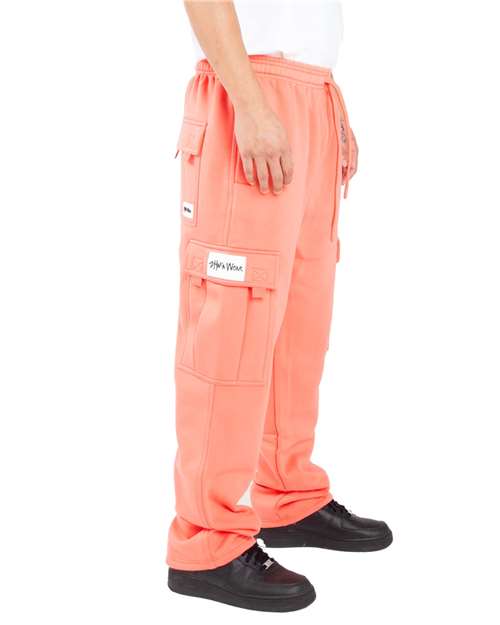 Shaka Wear Unisex Fleece Cargo Sweatpants SHFCP
