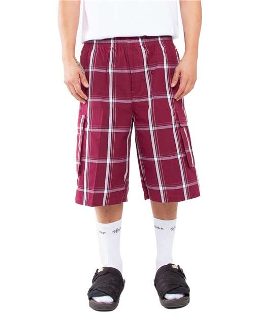 Shaka Wear Unisex Plaid Shorts SHSP
