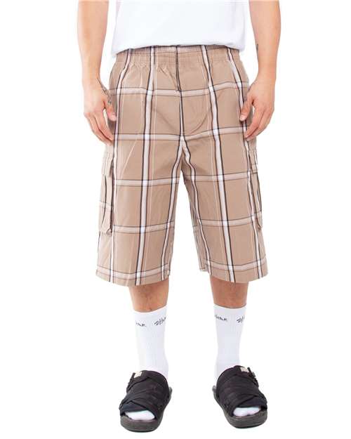 Shaka Wear Unisex Plaid Shorts SHSP