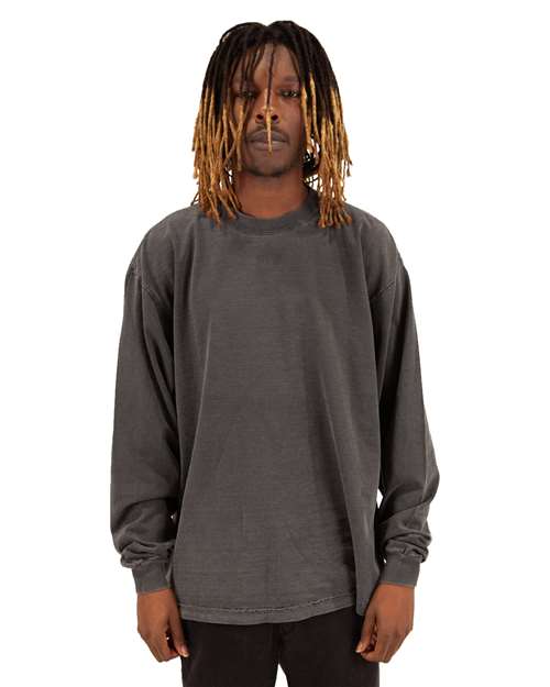 Shaka Wear Unisex Max Heavyweight Garment-Dyed Long Sleeve Tee SHGDLS