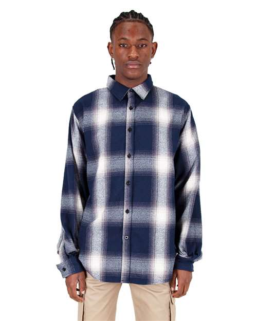 Shaka Wear Unisex Plaid Flannel Overshirt SHHFS