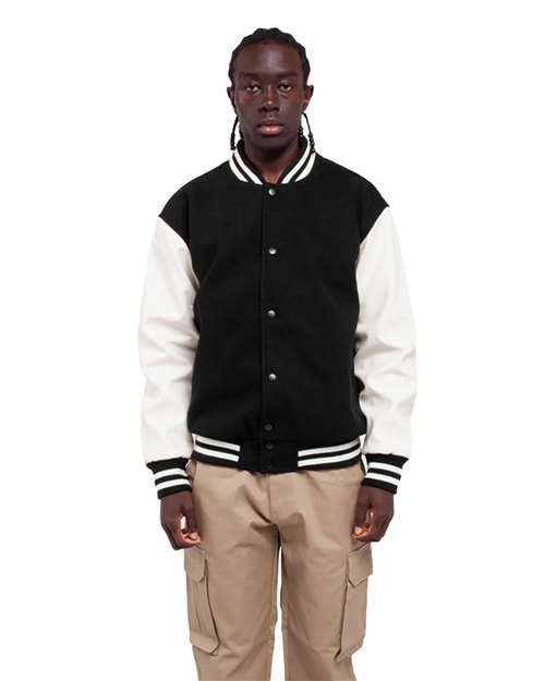 Shaka Wear Unisex Letterman Jacket SHLLJ
