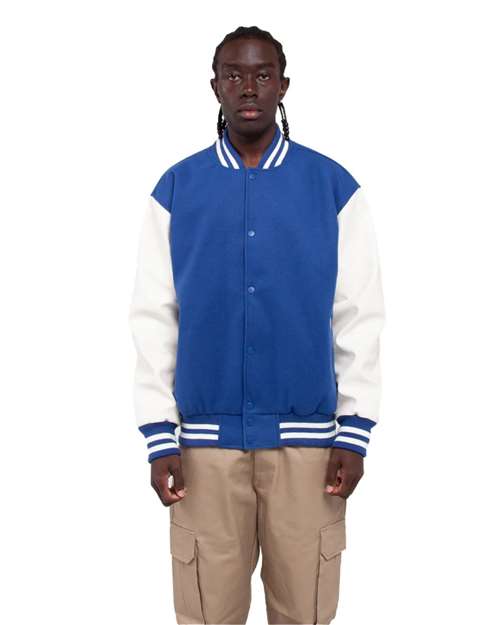Shaka Wear Unisex Letterman Jacket SHLLJ