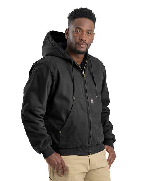 Berne Apparel Men's Tall Heartland Washed Cotton Duck Hooded Jacket HJ375T
