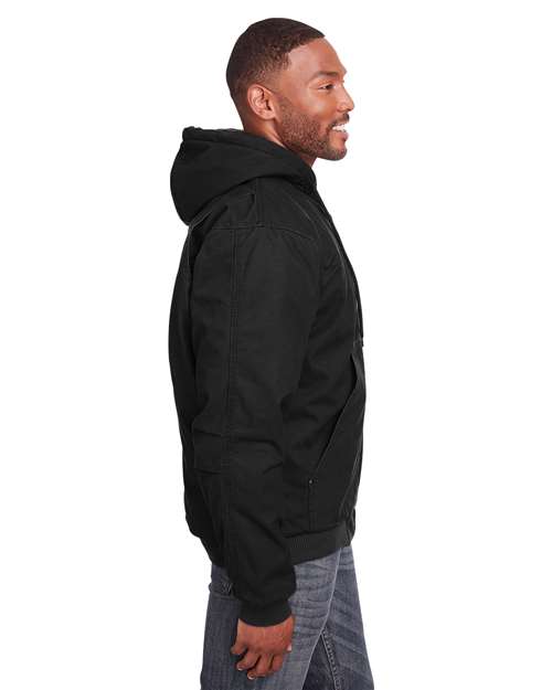 Berne Apparel Men's Tall Heartland Washed Cotton Duck Hooded Jacket HJ375T