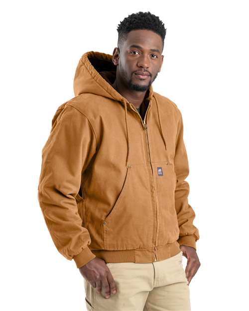 Berne Apparel Men's Tall Heartland Washed Cotton Duck Hooded Jacket HJ375T